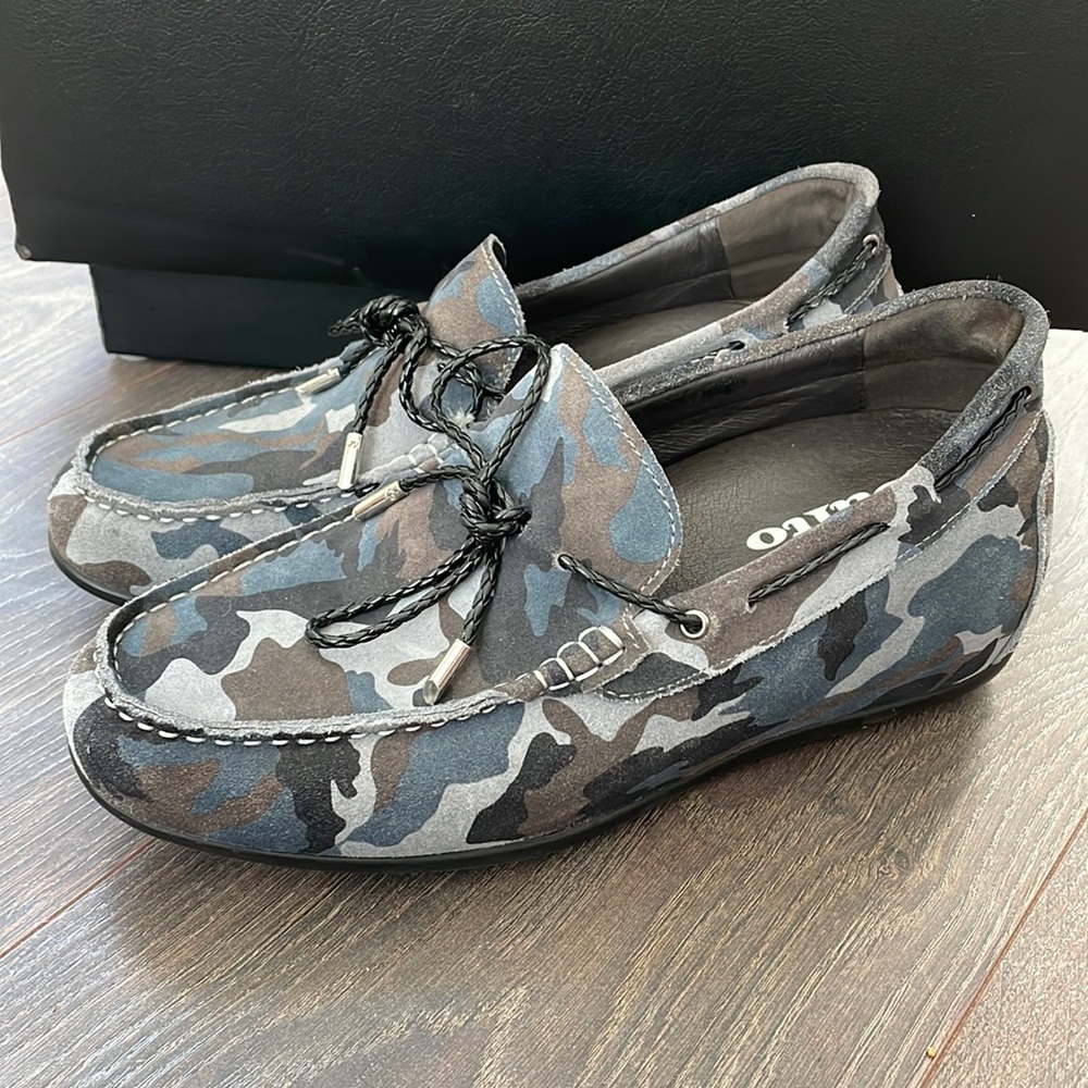 Calto Blue Camo Loafers